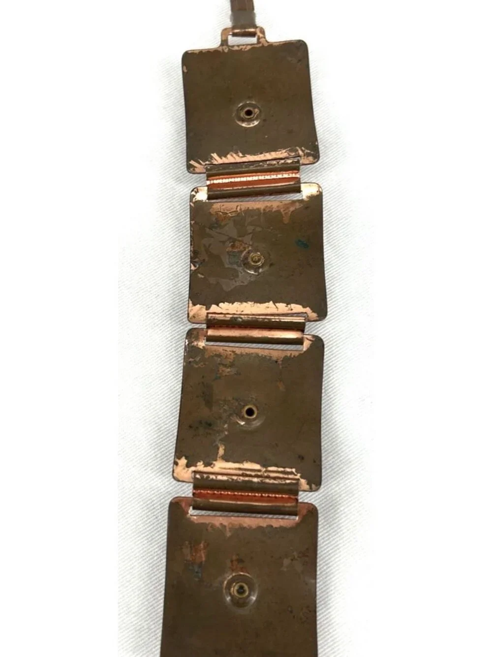 Copper Gold Dust Lucite Bracelet 7.25